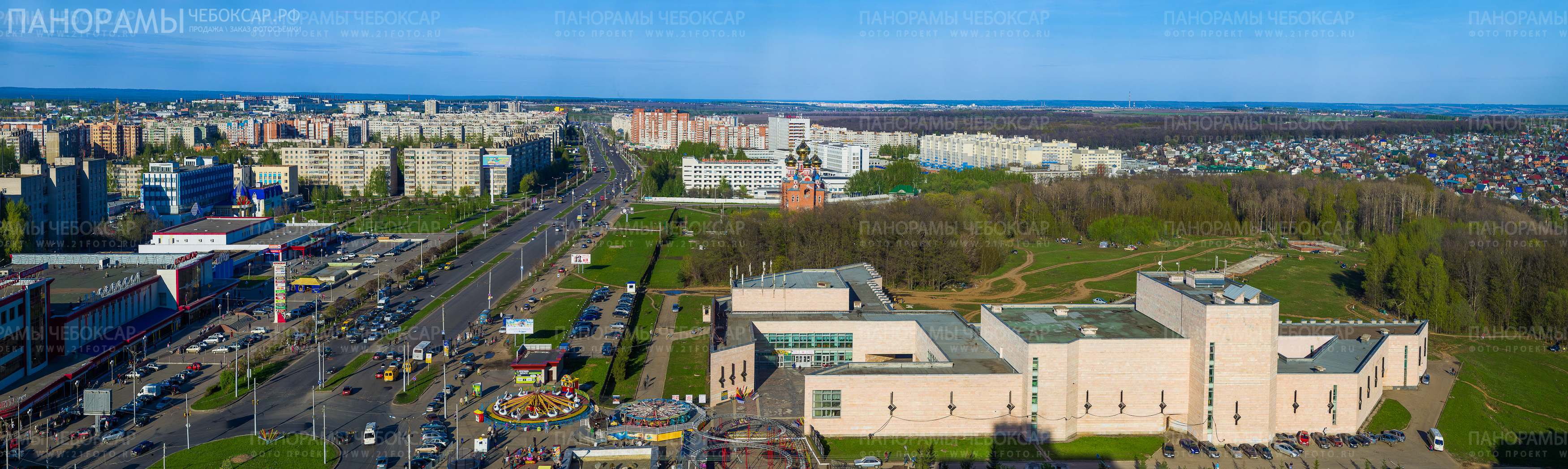 Ново-южный район весной (Гигапиксельные фотографии Чебоксар)