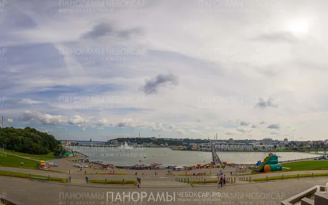 Чебоксарский залив и фонтан