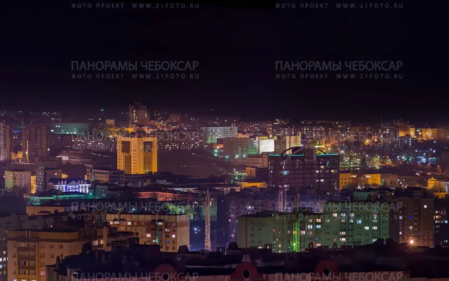 Весенний вид на центр Чебоксар