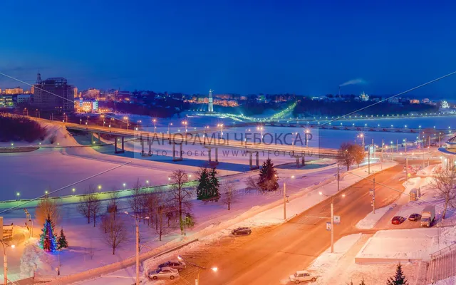 Чебоксарский залив и Московский мост