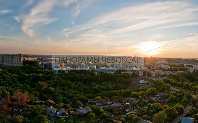 Фотография летние Чебоксары на закате, центр города