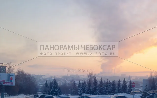 Морозная зима в Чебоксарах