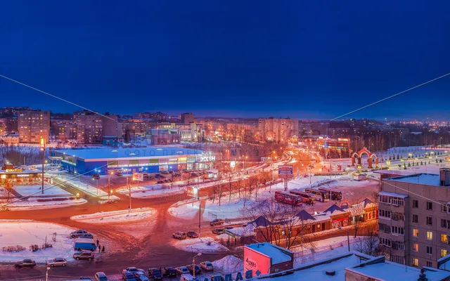Панорама Новочебоксарск зимой 2013