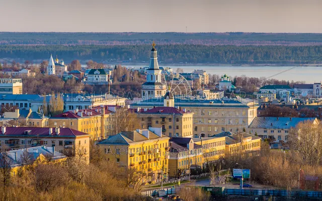Рассвет в центре Чебоксары Весна 2019