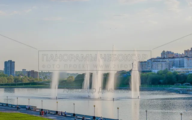 Фонтаны на чебоксарском заливе Весной 2019 III