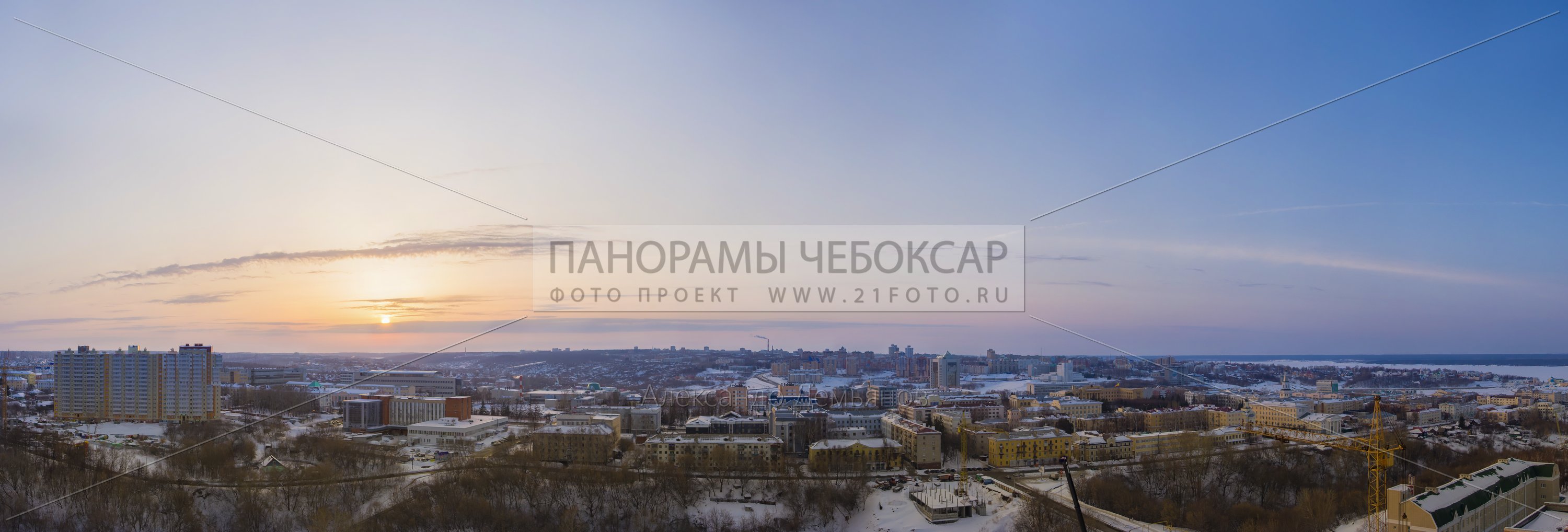 Вид с Благовещенской свечи на город Чебоксаы Вид с Благовещенской свечи на город Чебоксаы