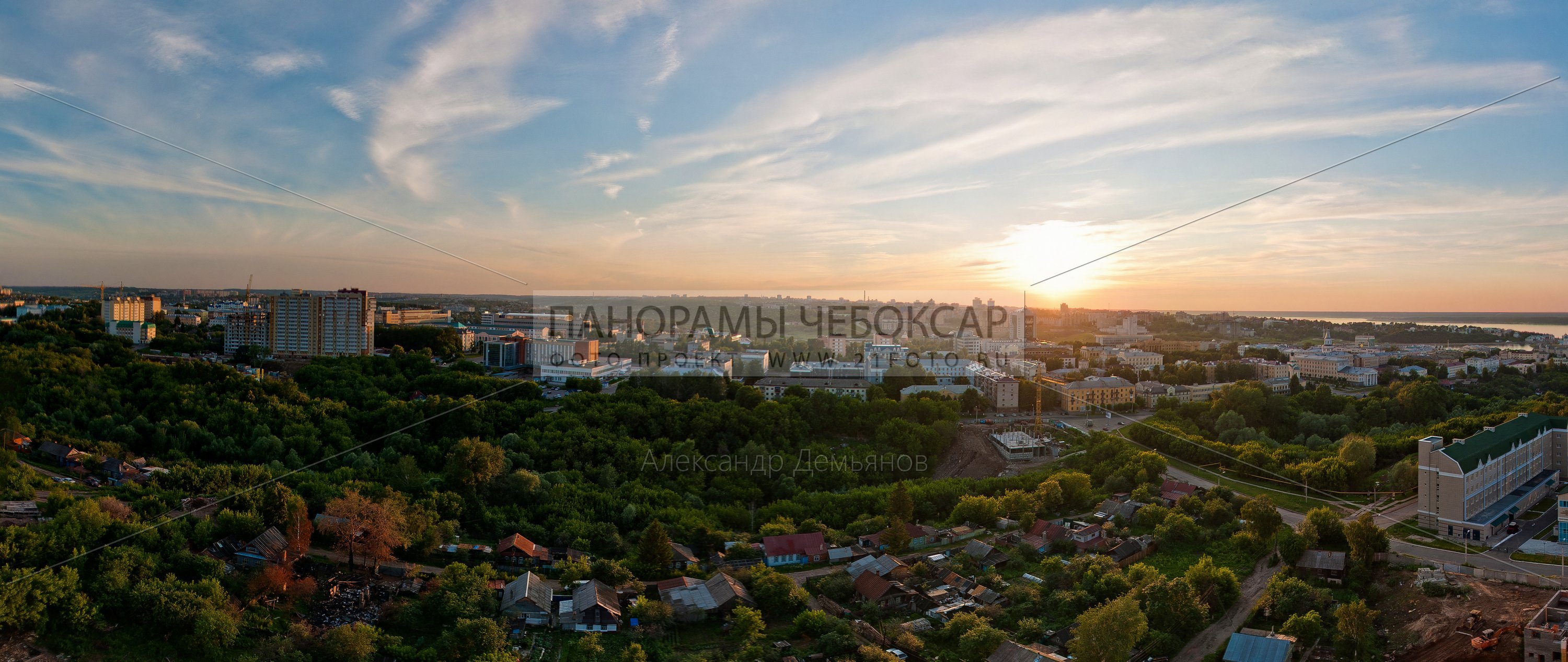 Фотография летние Чебоксары на закате, центр города