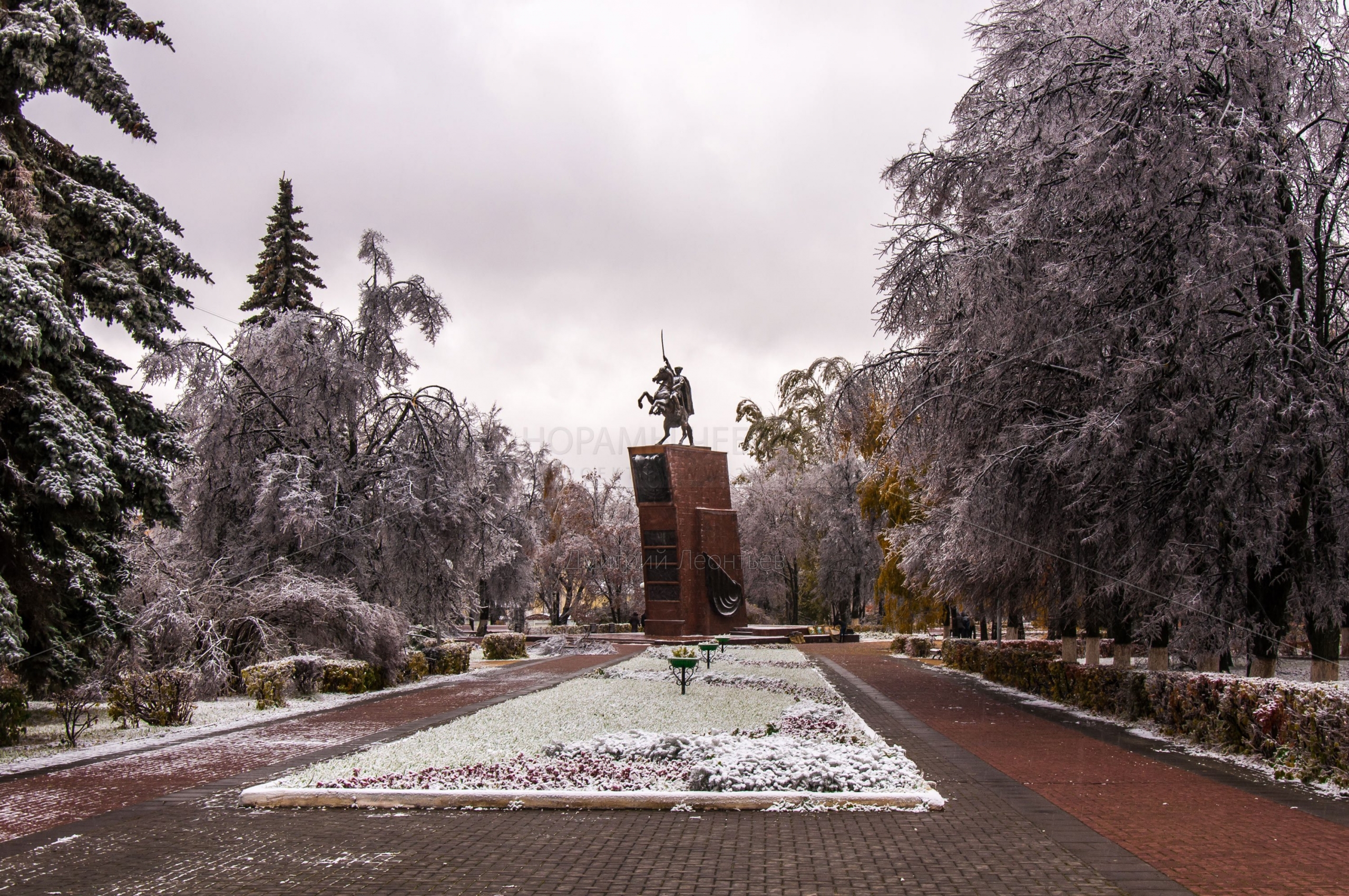 Памятник Чапаеву в Чебоксарах. Зима 2014