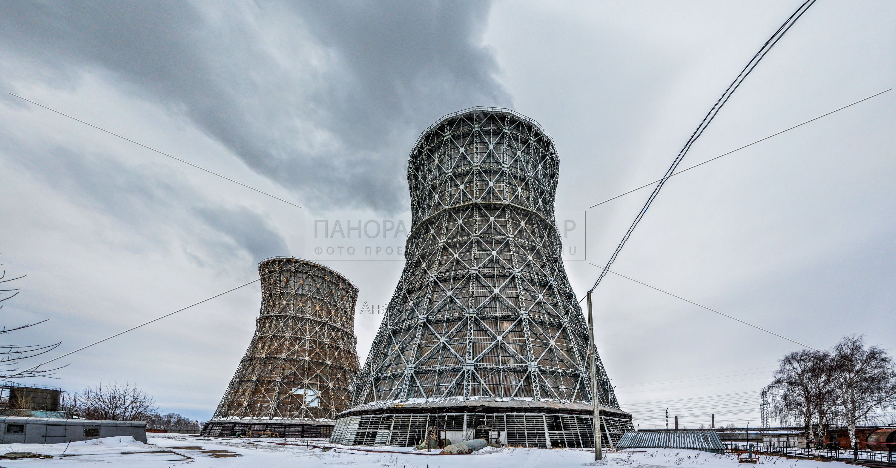 Градирни Чебоксарской ТЭЦ-2. Зима 2013